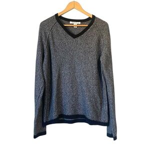 Kenneth Cole wool bend V neck knit sweater size L men’s pullover
